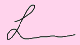 lille pink underskrift